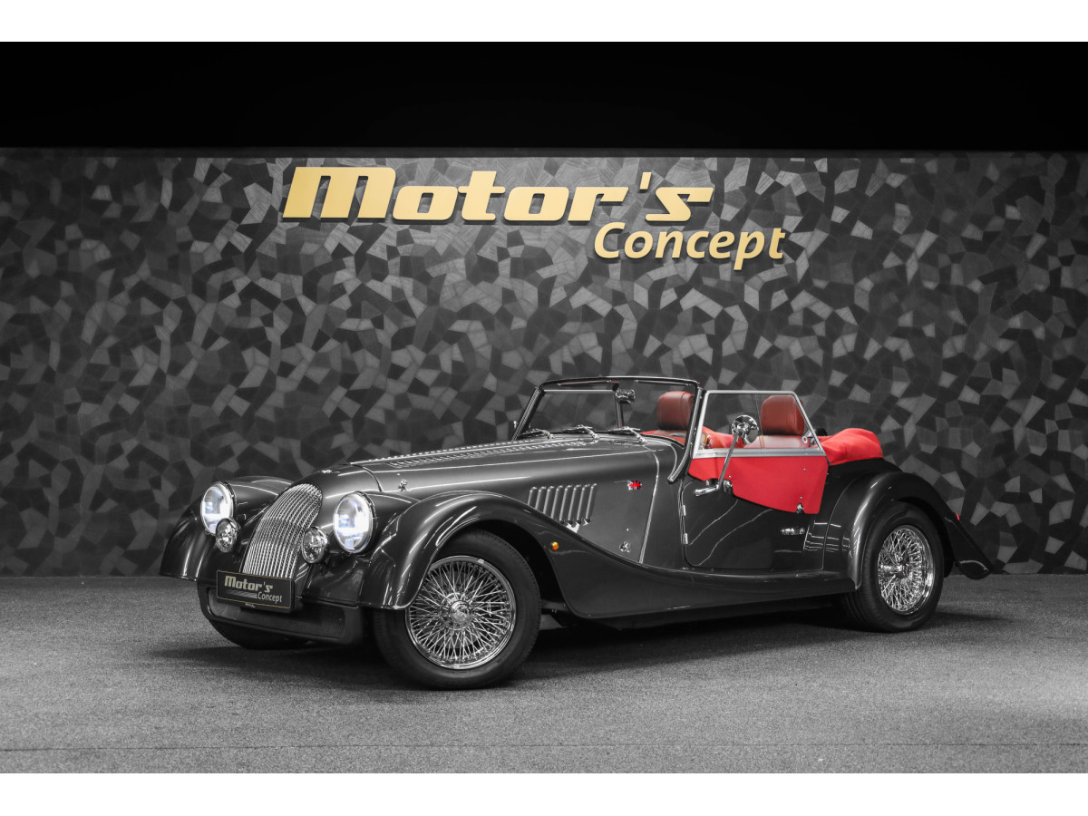 Morgan Plus 4 Dark Silver Metallic / Mulberry
