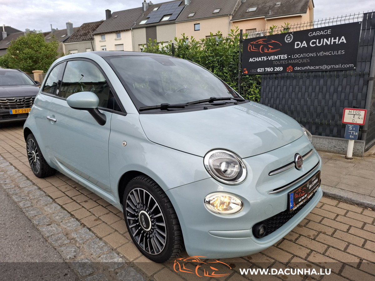 Fiat 500 1.0i Hybrid  TOIT PANO, REGUL., CUIR, NAVI, PARKTRONIC, GARANTIE