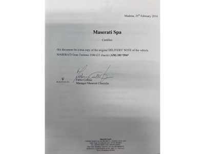 Maserati 3500 GT Touring Superleggera Matching and NEW make offer