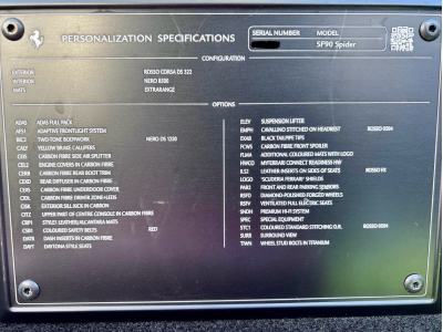 Ferrari SF90 Spider REPRISES POSSIBLE ... INZAHLUNGEN MÖGLICH Full options Great best comfort seats 1 HAND