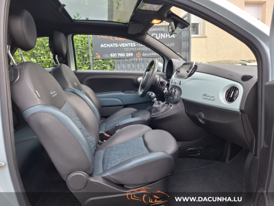 Fiat 500 1.0i Hybrid  TOIT PANO, REGUL., CUIR, NAVI, PARKTRONIC, GARANTIE